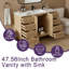 Meuble-lavabo simple lavabo de 121 cm (47,56 po) avec comptoir en SMC et 8 tiroirs de rangement