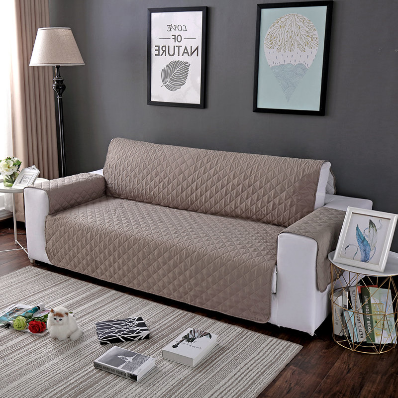 Housse pour canapé à coussins en T, Brun