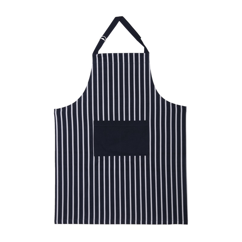 Striped Bib Apron, Navy Striped