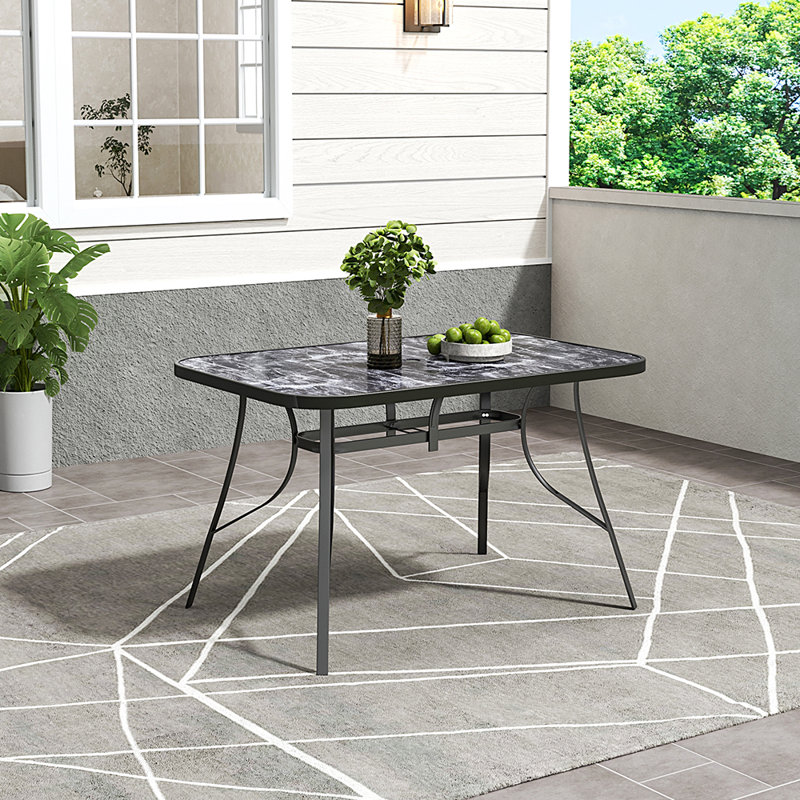 Rectangular 4-Person 72.5Cm L Table