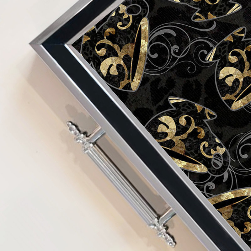 Elegant Glass Tray, 19.7 x 11.4 x 1.4 inches | 100% Durable Glass Construction | Easy to Clean with Damp Cloth | Ideal for Serving, Decorative Display, and Organizing | Stylish Addition to Home Décor