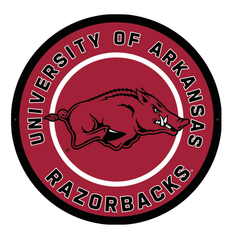 Enseigne murale 23 "NCAA Team, NCAA Arkansas