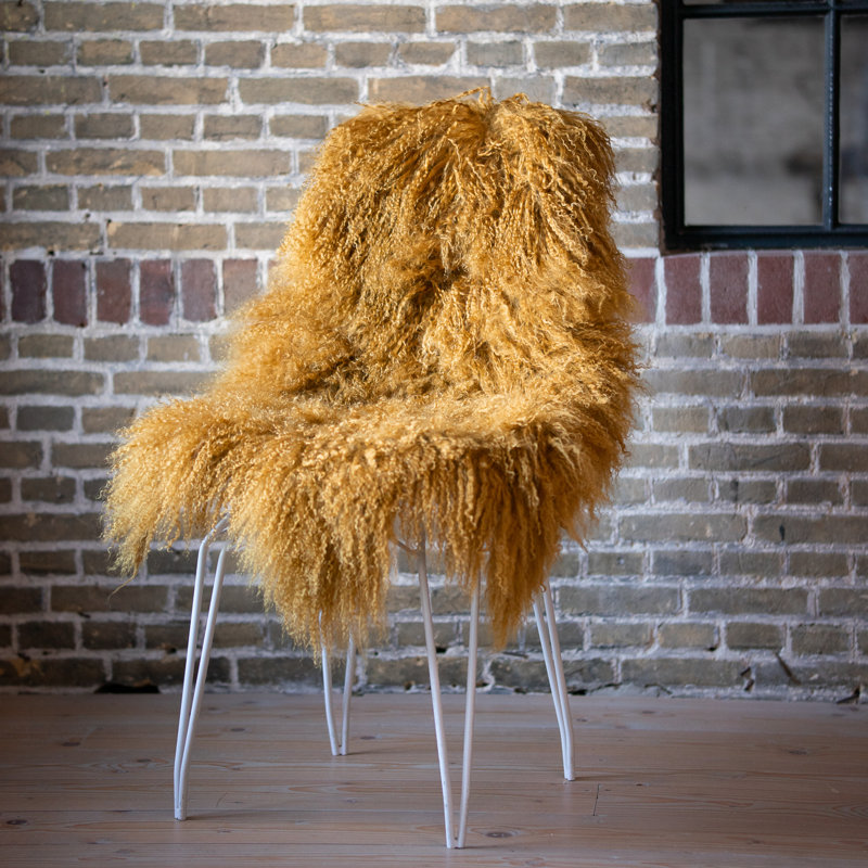 Aliliana Solid Colour Sheepskin Hand Woven 50cm X 95cm Area Rug