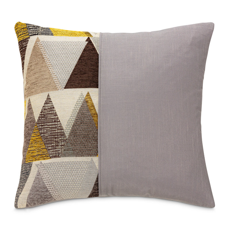 Serenade Geometric Feather Reversible Throw Pillow