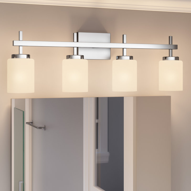 4 - Light Dimmable LED Vanity Light, Polished Chrome