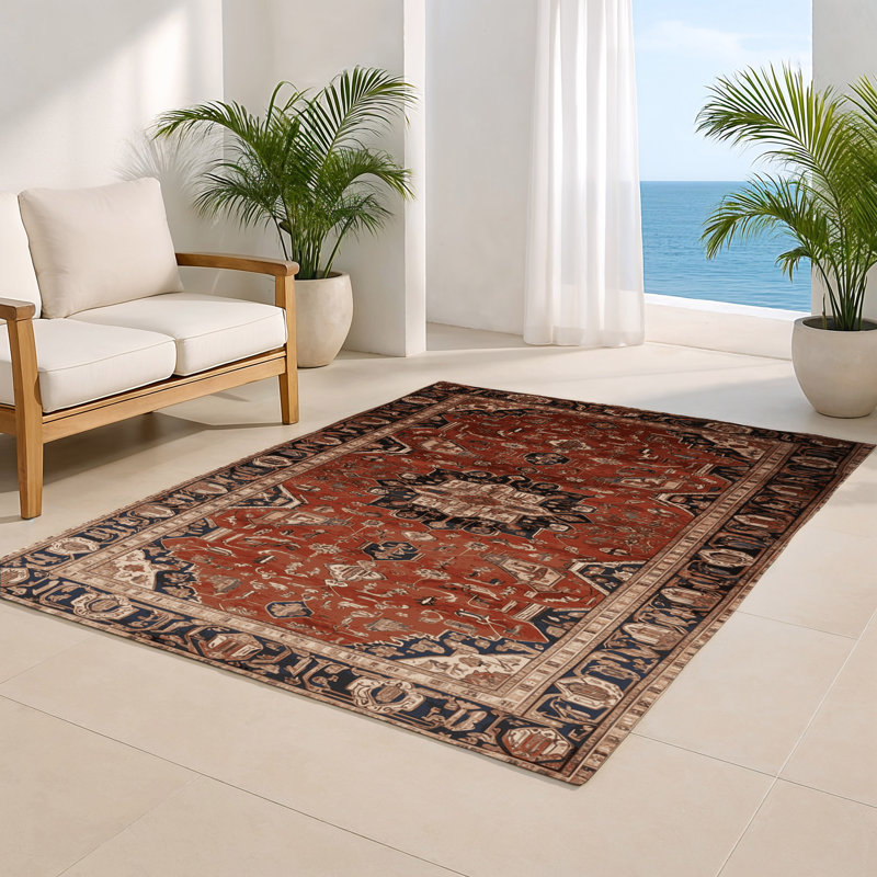 Tapis d'intérieur et d'extérieur brun Persian, Rectangulaire 2 pi x 3 pi