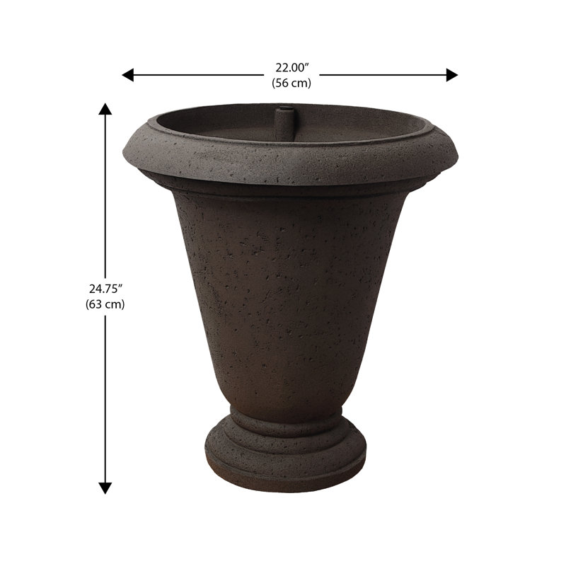 Kinvara Urn Planter, Brownstone