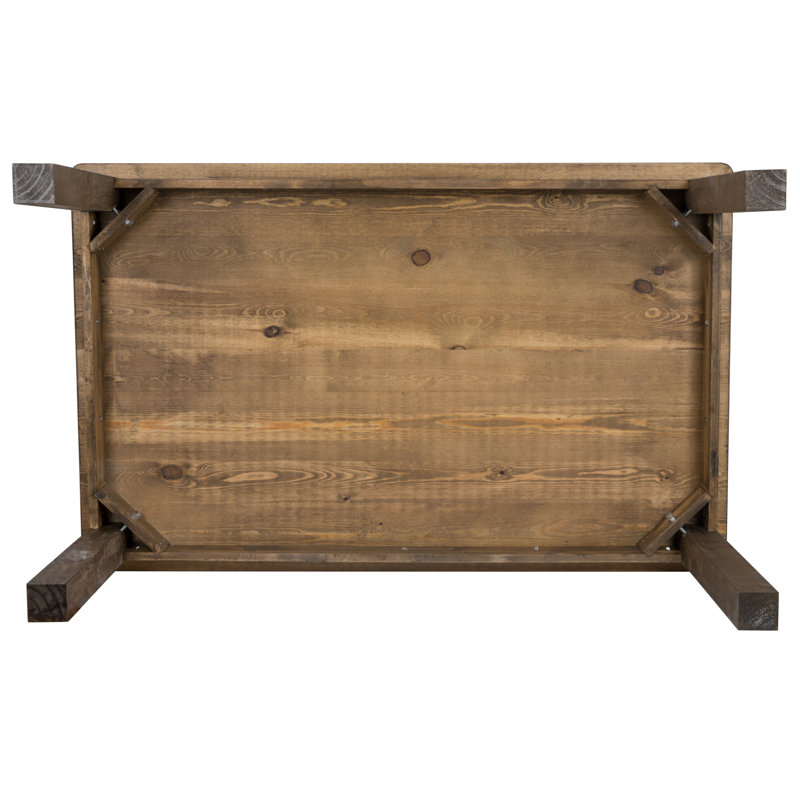 Table de salle à manger Dejon, Antique rustique, L 38 po x L 60 po