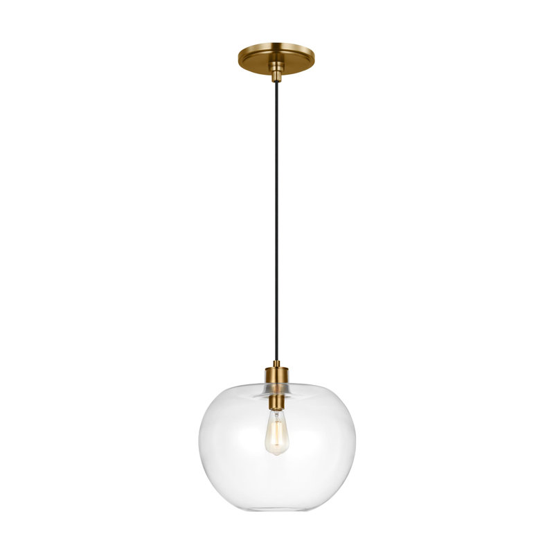 Rumford 1 - Light Sphere Pendant, 15.63" H x 16" W x 16" D, Burnished Brass