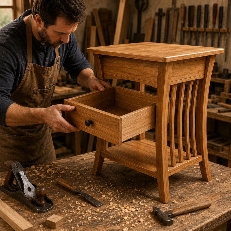 Lukats 60cm Solid Wood Console Table