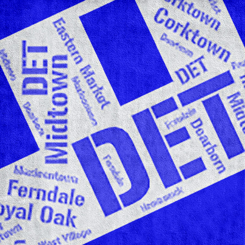 Bath Towel, Blue, Poly/Cotton, Detroit