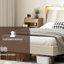 Luxurious Platform Bed Frame With Upholstered Headboard And Wooden Slats Support, Offering Unparalleled Comfort And Style.-49475886