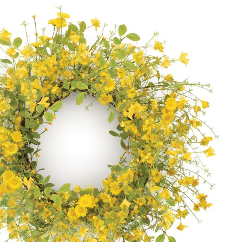 Mixed Daisy Floral Wreath