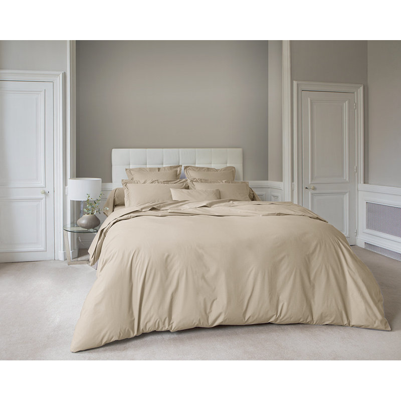 Vexin Cotton Duvet Cover, King Duvet Cover, Grege