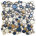 Brun / bleu foncé / ivoire