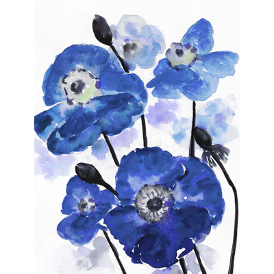 Fleurs bleues aquarelles