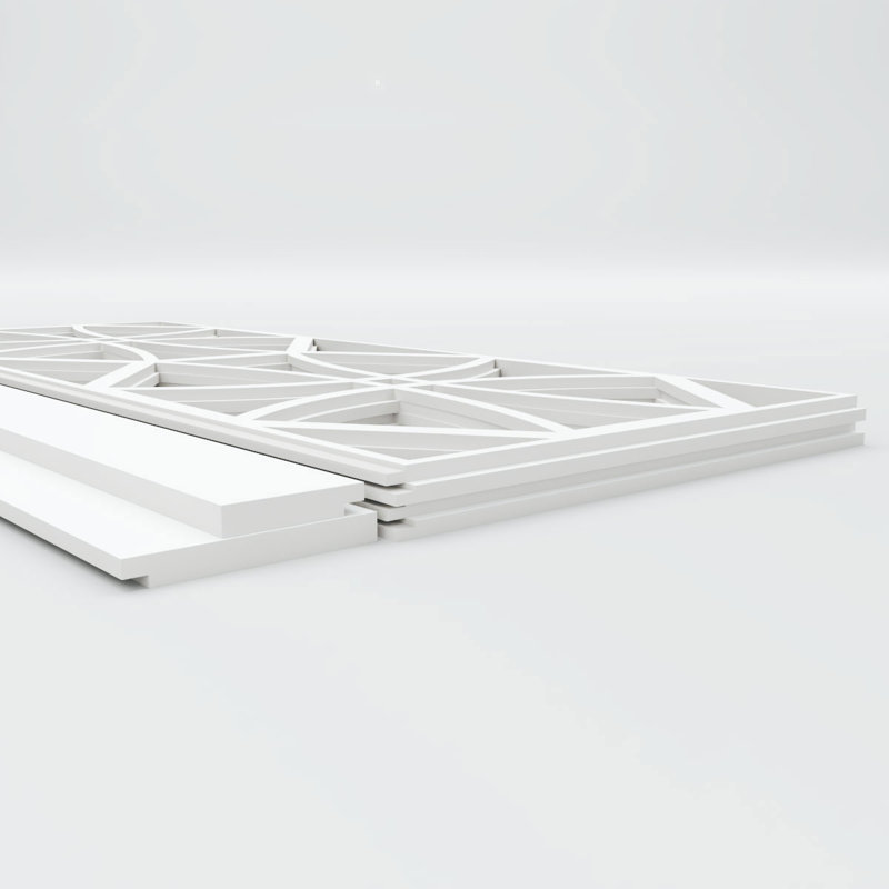 Panneaux muraux blancs 94,5 "(paquet de 4), L 44 po