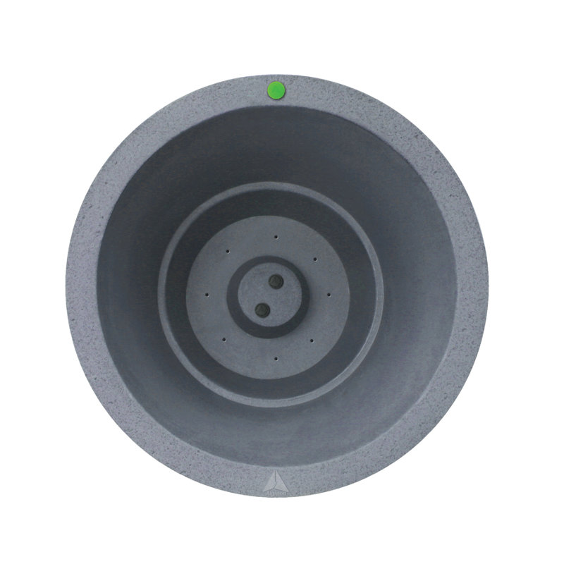 Doherty Round Plastic Self-Watering Pot Planter, Taupestone