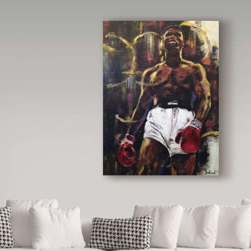 Gregg Degroat 32" x 24" Muhammad Ali Canvas Art