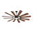 12 Blade Solid Wood Ceiling Fan With Light, 8509 Cfm High Airflow, Quiet Dc Motor, 3 Cct Led Light, Reversible Function, 3 Downrods, Modern Indoor/Commercial Ceiling Fan For Large Rooms-635326592