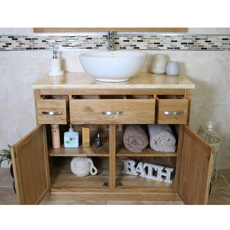 Weston 1000mm Single Bathroom Vanity with Vessel Ceramic Basin