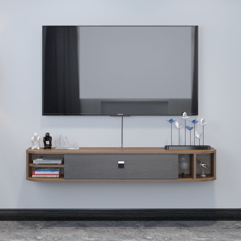 Illiyana Floating TV Stand for TVs, Walnut, 47.24'' W X 9.29'' D X 8.94'' H