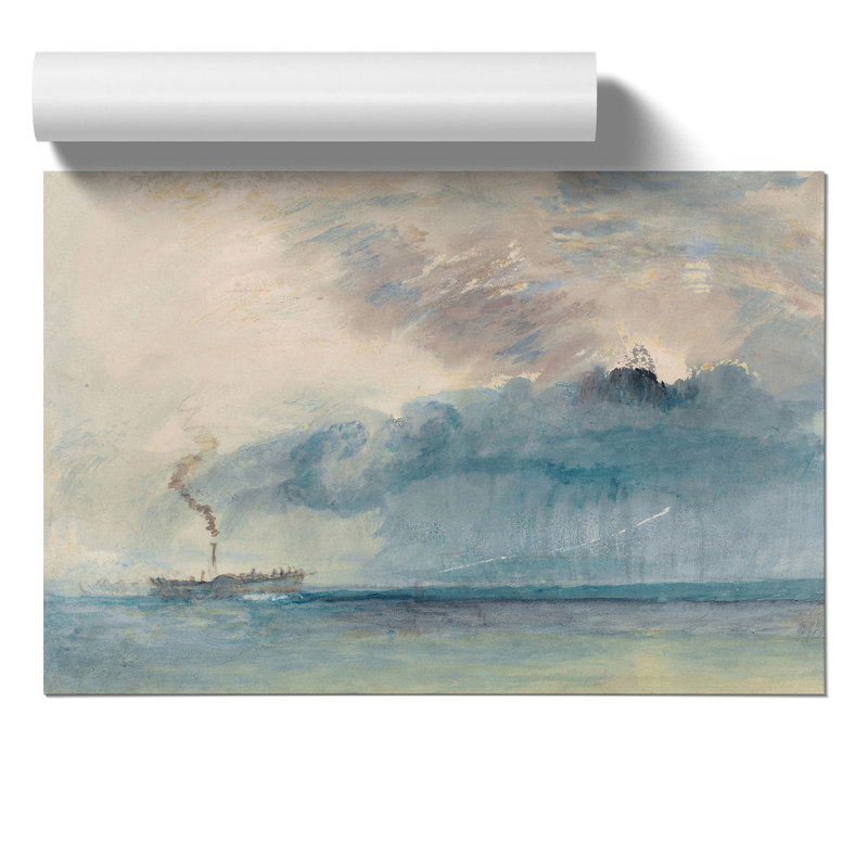 A Paddle Steamer by Joseph Mallord William Turner - Frameless Print, 21cm H x 30cm W x 0.1cm D