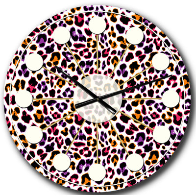 Horloge murale Leopard Fur Safari VI - Mid-Century