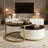 Modern Round Nesting Coffee Table With Drawer