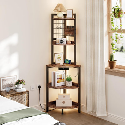 151.5cm H x 30cm W Corner Bookcase