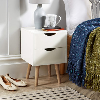 Kennedy 2 Drawer Bedside Storage Table