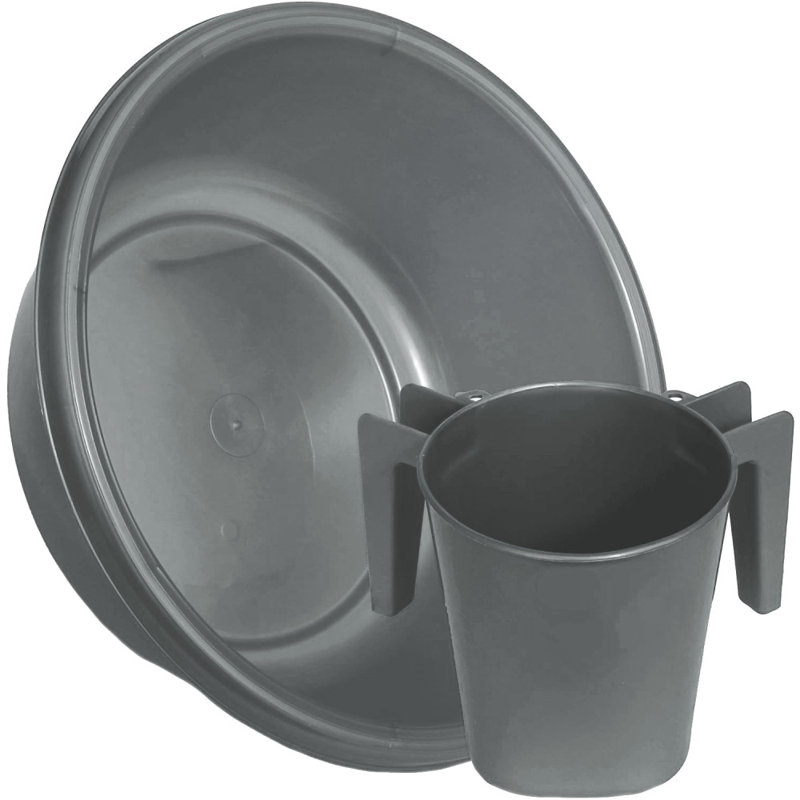 Ensemble de lavabo carré Meilisia, Gris