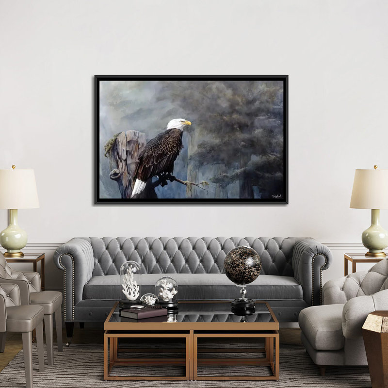 «Freedom Haze», impression sur toile, H 32 po x l 48 po x P 1,5 po, Toile avec cadre noir, Pas de tapis