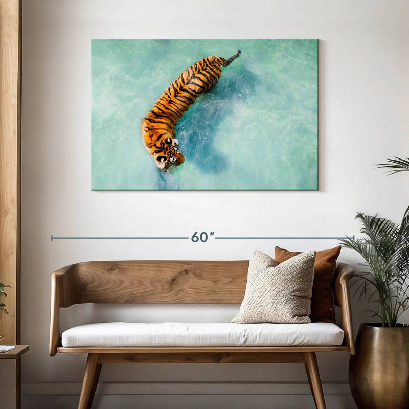 Brampt Pool Tiger, 30" H x 45" W