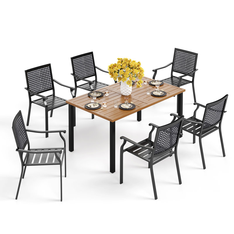 Ensemble de salle à manger rectangulaire pour 6 personnes 60 po Argyri