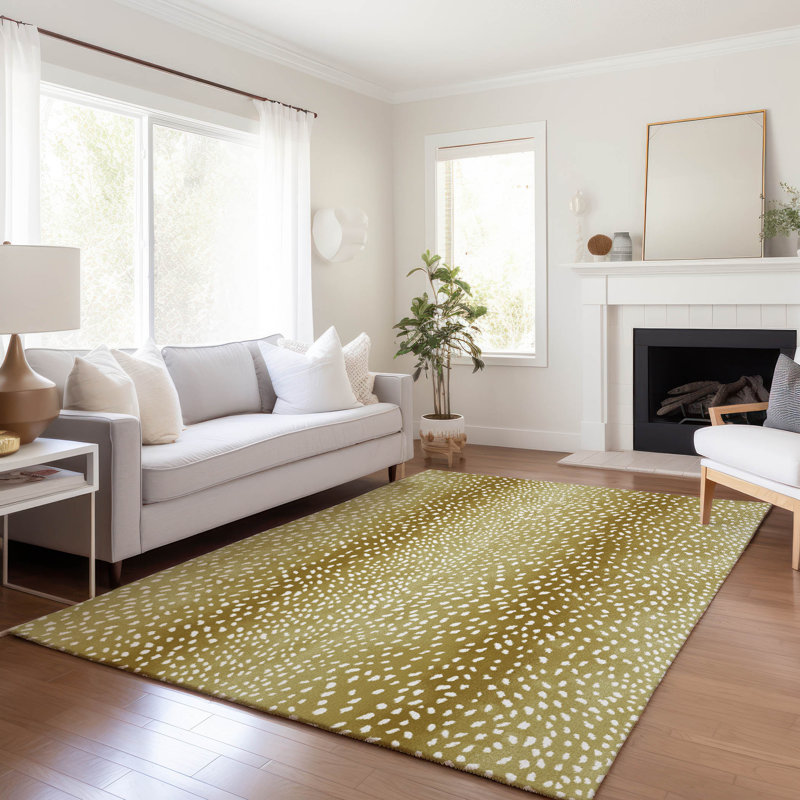 Premium Machine Washable Merilou AMF44 Gilded Rug, Rectangle 9' x 12'