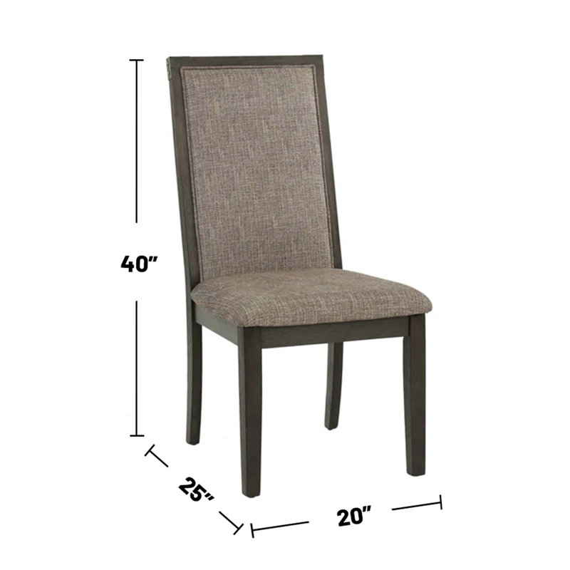 Chaise de salle à manger avec coussin rembourré Cadi (ensemble de 2)