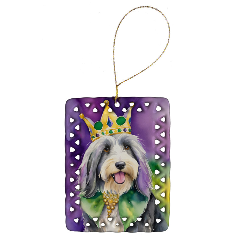 Ornement en porcelaine barbu, Bearded Collie 4733