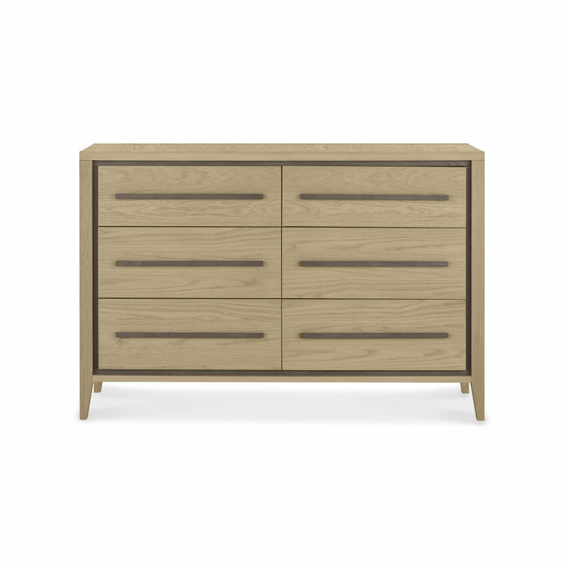 Boutell Solid Wood 125cm W 6 - Drawer Chest of Drawers