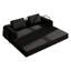Canapé-lit convertible avec coussin cylindrique - Coussin en velours côtelé avec cadre de forme fixe pour le salon, la chambre à coucher, le salon, le noir studio