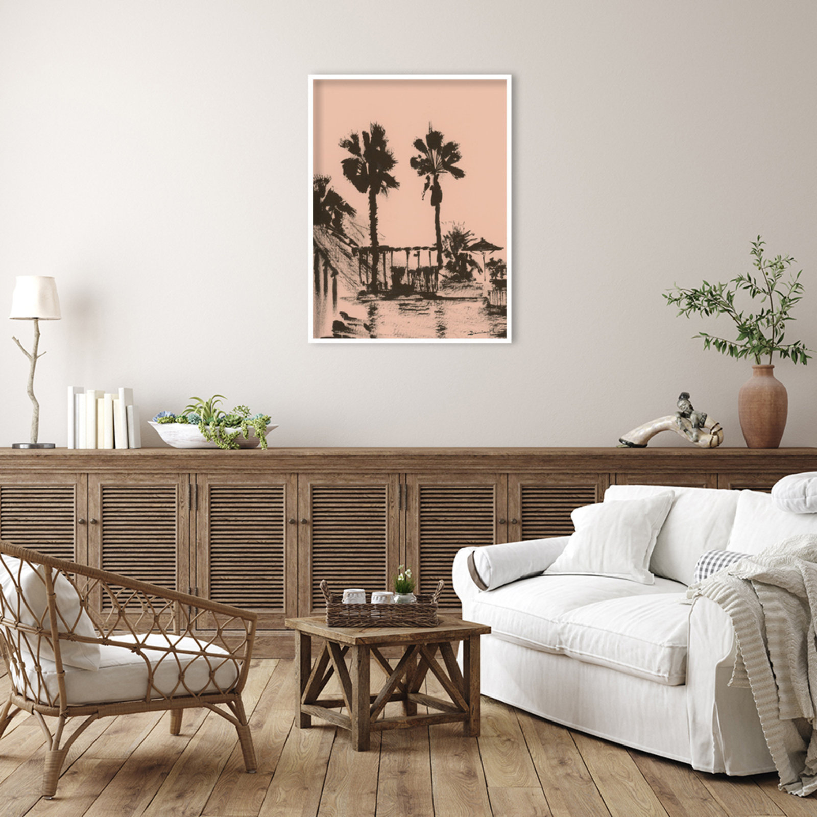 Holiday Print by Dan Hobday, White, 41" H x 31" W
