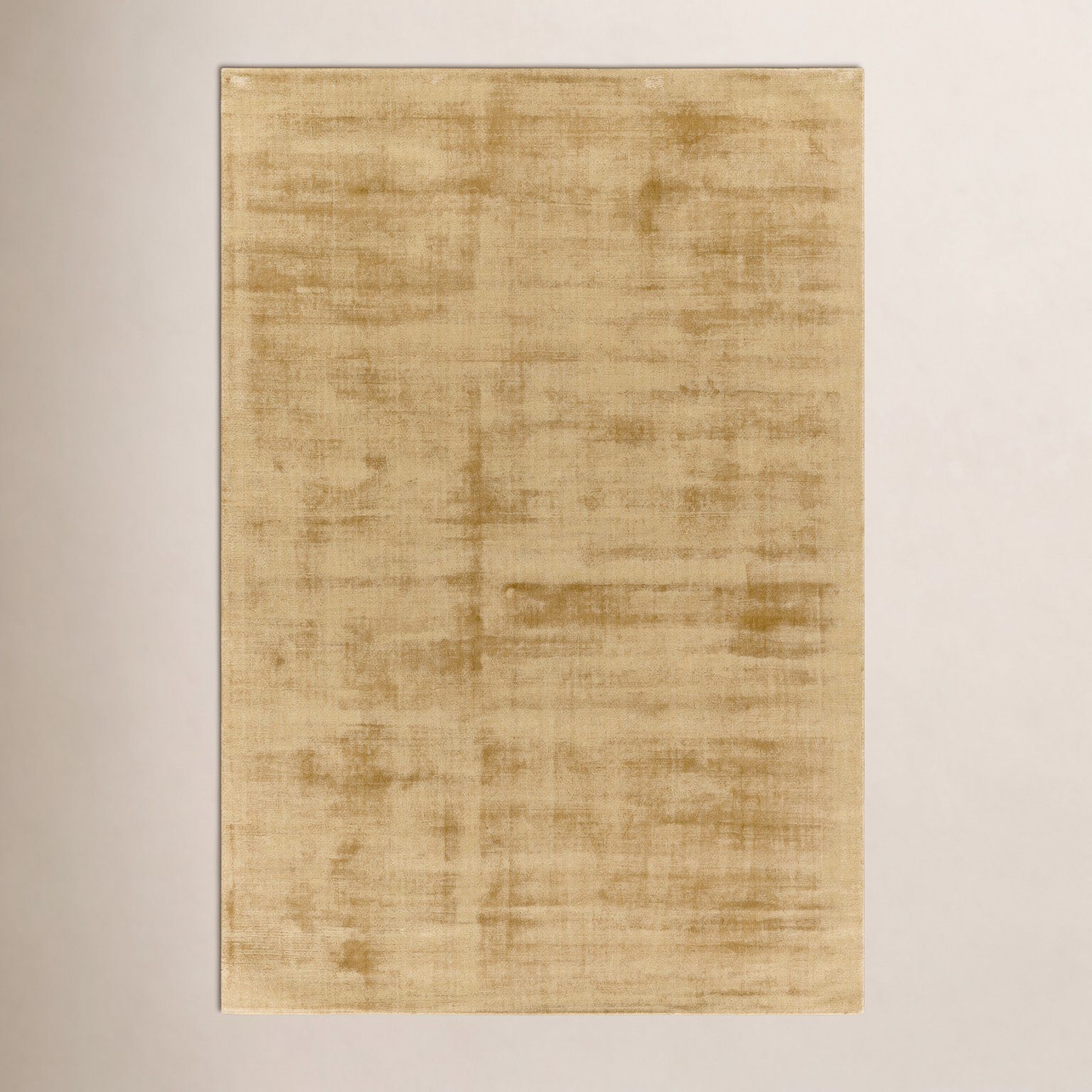 Fennel Hand Loomed Viscose Yellow Rug, Rectangle 2' x 3'