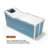Freestanding Large Foldable Rectangular PP Spa Bathtub for Adults With Cover