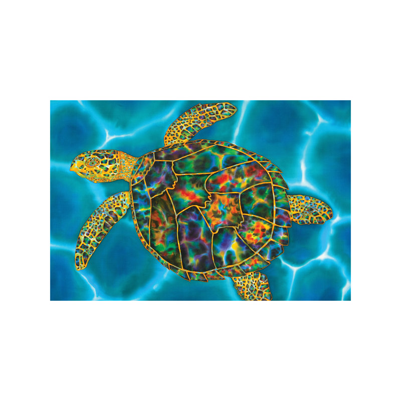 Rainbow Opal Turtle - Wrapped Canvas Print, 66.04 cm H x 45.72 cm W x 1.91 cm D, Wrapped Canvas
