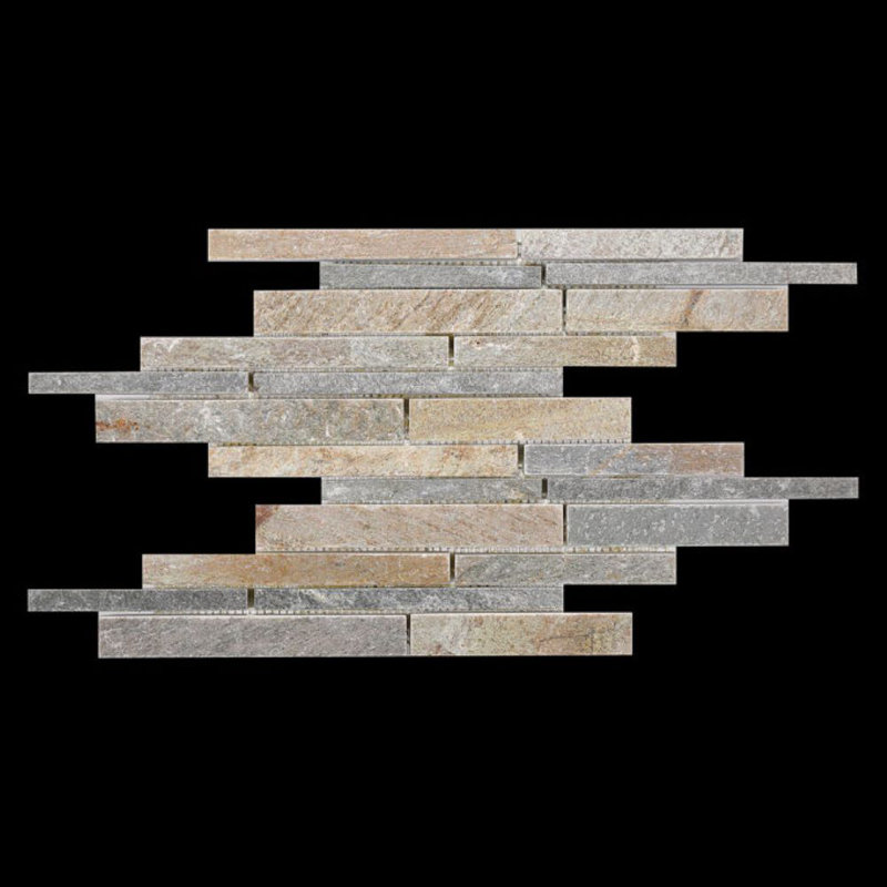 Gold Quartz Irregular Strip Pattern