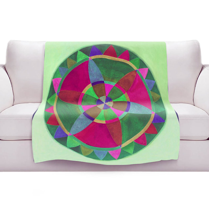 Couverture sherpa doux mandala i c, l 51 po x L 60 po