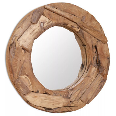 Caroline Wood Flat Wall Mirror