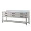 Meuble-lavabo double en chêne blanc 80 po X P 22 po D, avec plateau en quartz blanc