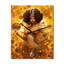 Horloge murale Orisha Oshun avec miroir déesse africaine I - femme afro-américaine-99633995