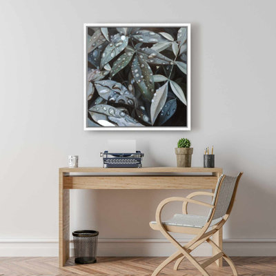 Leaves After Rain Botanical Canvas | Hyperrealist Bathroom